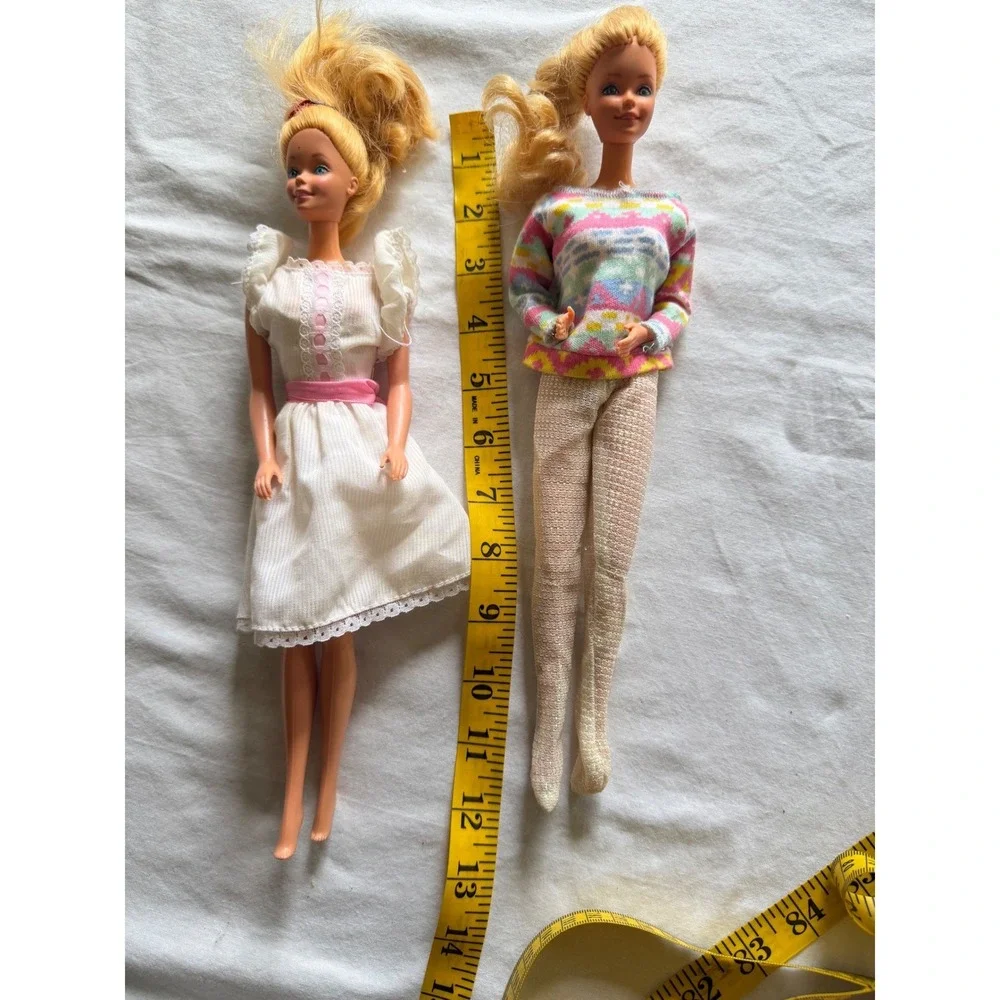 Vintage 1980's Mattel Barbie Dolls Set of 2 Blonde My First Barbie